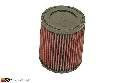57mm aansluitdiameter, RU-3560, K&N Luchtfilter Universeel, Conisch, Lengte filter 152mm, Buitendiameter onder 130mm, Buitendiameter kap 117mm, Rubber kap, Lengte flens 16mm, 0 mm
