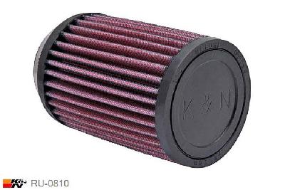 62mm aansluitdiameter, RU-0810, K&N Luchtfilter Universeel, Cilindrisch, Lengte filter 127mm, Buitendiameter onder 89mm, Buitendiameter kap 89mm, Rubber kap, Lengte flens 16mm, 0 mm
