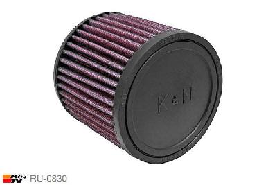 62mm aansluitdiameter, RU-0830, K&N Luchtfilter Universeel, Cilindrisch, Lengte filter 102mm, Buitendiameter onder 114mm, Buitendiameter kap 114mm, Rubber kap, Lengte flens 16mm, 0 mm