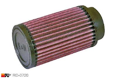 64mm aansluitdiameter, RD-0720, K&N Luchtfilter Universeel, Cilindrisch, Lengte filter 152mm, Buitendiameter onder 89mm, Buitendiameter kap 89mm, Rubber kap, Lengte flens 16mm, 0 mm