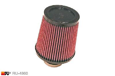 64mm aansluitdiameter, RU-4860, K&N Luchtfilter Universeel, Conisch, Lengte filter 165mm, Buitendiameter onder 152mm, Buitendiameter kap 127mm, Rubber kap, Lengte flens 51mm, 0 mm