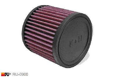 68mm aansluitdiameter, RU-0900, K&N Luchtfilter Universeel, Cilindrisch, Lengte filter 102mm, Buitendiameter onder 114mm, Buitendiameter kap 114mm, Rubber kap, Lengte flens 16mm, 0 mm