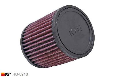 68mm aansluitdiameter, RU-0910, K&N Luchtfilter Universeel, Cilindrisch, Lengte filter 127mm, Buitendiameter onder 114mm, Buitendiameter kap 114mm, Rubber kap, Lengte flens 16mm, 0 mm