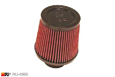 70mm aansluitdiameter, RU-4960, K&N Luchtfilter Universeel, Conisch, Lengte filter 140mm, Buitendiameter onder 152mm, Buitendiameter kap 127mm, Rubber kap, Lengte flens 51mm, 0 mm