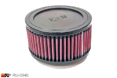 70mm aansluitdiameter, RU-0940, K&N Luchtfilter Universeel, Cilindrisch, Lengte filter 76mm, Buitendiameter onder 140mm, Buitendiameter kap 140mm, Rubber kap, Lengte flens 16mm, 11 mm