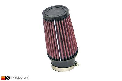 70mm aansluitdiameter, SN-2600, K&N Luchtfilter Universeel, Conisch, Lengte filter 152mm, Buitendiameter onder 102mm, Buitendiameter kap 76mm, Rubber kap, Lengte flens 25mm, 10 graden hoek, 0 mm