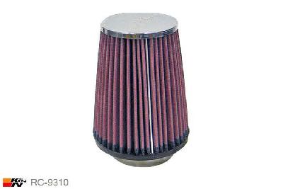 70mm aansluitdiameter, RC-9310, K&N Luchtfilter Universeel, Conisch, Lengte filter 146mm, Buitendiameter onder 121mm, Buitendiameter kap 89mm, Chroom kap, Lengte flens 21mm, 0 mm