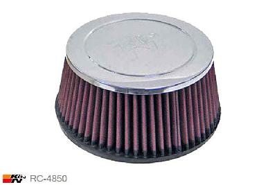 70mm aansluitdiameter, RC-4850, K&N Luchtfilter Universeel, Conisch, Lengte filter 83mm, Buitendiameter onder 171mm, Buitendiameter kap 149mm, Chroom kap, Lengte flens 19mm, 0 mm