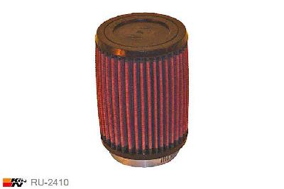 73mm aansluitdiameter, RU-2410, K&N Luchtfilter Universeel, Cilindrisch, Lengte filter 137mm, Buitendiameter onder 102mm, Buitendiameter kap 102mm, Rubber kap, Lengte flens 16mm, 0 mm