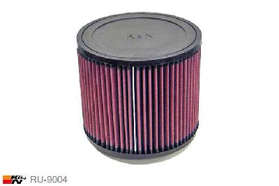 78mm aansluitdiameter, RU-9004, K&N Luchtfilter Universeel, Cilindrisch, Lengte filter 152mm, Buitendiameter onder 178mm, Buitendiameter kap 178mm, Rubber kap, Lengte flens 16mm, 0 mm