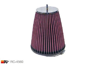 83mm aansluitdiameter, RC-4560, K&N Luchtfilter Universeel, Conisch, Lengte filter 168mm, Buitendiameter onder 146mm, Buitendiameter kap 89mm, Chroom kap, Lengte flens 19mm, 13 mm