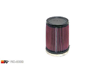 98mm aansluitdiameter, RD-6000, K&N Luchtfilter Universeel, Conisch, Lengte filter 152mm, Buitendiameter onder 108mm, Buitendiameter kap 102mm, Rubber kap, Lengte flens 11mm, 0 mm