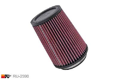 102mm aansluitdiameter, RU-2590, K&N Luchtfilter Universeel, Conisch, Lengte filter 178mm, Buitendiameter onder 137mm, Buitendiameter kap 111mm, Rubber kap, Lengte flens 16mm, 0 mm