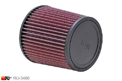 114mm aansluitdiameter, RU-3480, K&N Luchtfilter Universeel, Conisch, Lengte filter 152mm, Buitendiameter onder 149mm, Buitendiameter kap 127mm, Rubber kap, Lengte flens 16mm, 0 mm