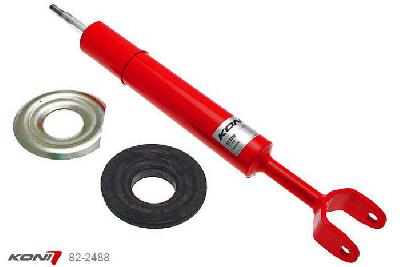 82-2488, Koni Rood schokdemper Vooras, Audi A4, A4 (B5) Avant, 11/1994-1998, tot chassisnr. 8-D-X-199999, excl. Quattro en Audi Sport ophanging, Demping instelbaar, alleen voor montage (in uitgebouwde toestand), Standaard lengte , verlaging tot max. -40mm