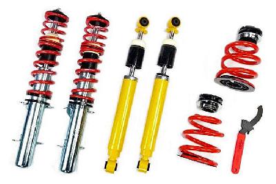 60 AV 06, V-Maxx Schroefset hoogte instelbaar, Audi A3 Quattro 1.8/1.8T/1.9TDi/S3/3.2 V6 (att.: Sportchassis will lower 20mm less!), 8L, Bouwj. 8/96 - 02, Tuv gekeurd verstelbereik vooras 30-60mm, Tuv gekeurd verstelbereik achteras 30-50mm