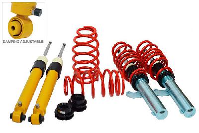 70 AV 45/50, V-Maxx xxtreme Schroefset in hoogte en hardheid instelbaar, Seat Leon 50mm Front / multilink rear axle-Vierlenker Hinterachse / 1020-1080 kg Front + 980 kg Rear, 5F, Bouwj. 02/13 -, when lowering over 40mm please use special stabilizer connection bolts, Tuv gekeurd verstelbereik vooras 30-65mm, Tuv gekeurd verstelbereik achteras 45-65mm