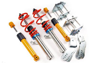 60 VW 20/55, V-Maxx Schroefset hoogte instelbaar, VW Caddy III 1.2/1.6/2.0/2.0SDi/1.6TDi/1.9TDi excl.DSG/4-Motion/XENON (Strut diameter 55mm) incl. REAR Leaf-Spring Adjuster (NO GOCA), 2KA, Bouwj. 04 -, ALWAYS use special stabilizer connection bolts, Tuv gekeurd verstelbereik vooras 50-90mm, Tuv gekeurd verstelbereik achteras 50-80mm