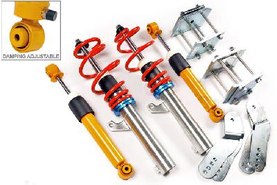 70 VW 22/55, V-Maxx xxtreme Schroefset in hoogte en hardheid instelbaar, VW Caddy Maxi/Life Max. FRONT AXLE load <-- 1105Kg. excl.4-Motion/XENON (Strut diameter 55mm) incl. REAR Leaf-Spring Adjuster (NO GOCA), 2KA, Bouwj. 04 -, ALWAYS use special stabilizer connection bolts, Tuv gekeurd verstelbereik vooras 50-90mm, Tuv gekeurd verstelbereik achteras 50-80mm