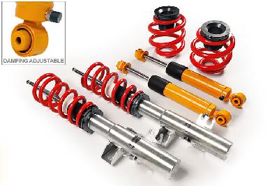 70 VW 25, V-Maxx xxtreme Schroefset in hoogte en hardheid instelbaar, VW Transporter T5 2.0 DSG/3.2 V6/1.9TDi DSG/2.5TDi/4Motion excl.T32 Max. FRONT AXLE load <-- 1680Kg., 7H/7J, Bouwj. 03 - 11/09, Tuv gekeurd verstelbereik vooras 45-75mm, Tuv gekeurd verstelbereik achteras 45-70mm