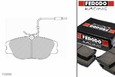 FDS565, Ferodo DS-Performance remblokken vooras, Alfa Romeo 155, 2.0 TD, 66kW/90pk, Bouwj. feb-92 - dec-97, LUCAS/TRW remklauw vooras