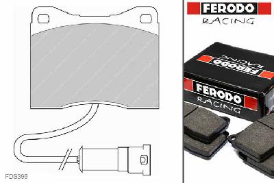 FDS399, Ferodo DS-Performance remblokken vooras, BMW 5 (E12), 530 (E12), /, Bouwj. jun-81 - mei-88, ATE remklauw vooras