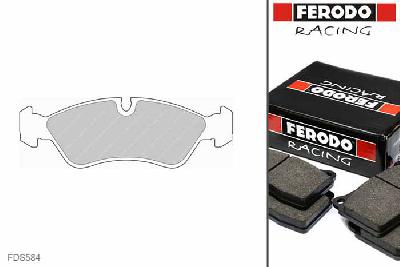 FDS584, Ferodo DS-Performance remblokken vooras, Opel Astra F, 1.7 D F, 42, 44kW/, Bouwj. sep-91 - feb-98, ATE remklauw vooras, ABS
