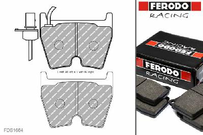 FDS1664, Ferodo DS-Performance remblokken achteras, Audi R8, 5.2 FSI quattro, 412kW/560pk, Bouwj. nov-10 -, BREMBO remklauw achteras, PR 2ED