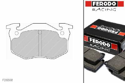 FDS558, Ferodo DS-Performance remblokken achteras, Peugeot 205, 1.6 i CTi, GTi, 77, 85kW/, Bouwj. mrt-84 - aug-92, BENDIX remklauw achteras