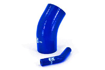 45 graden bocht, Binnendiameter 76mm, Universeel, Bonrath Siliconen slang Blauw