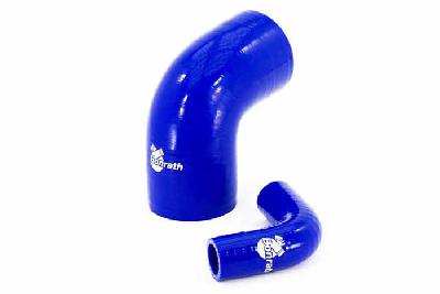 90 graden bocht, Binnendiameter 65mm, Universeel, Bonrath Siliconen slang Blauw