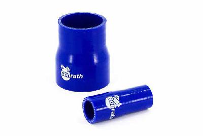 Reducer recht, Binnendiameter verloop van 57mm naar 45mm, Lengte 76mm, Universeel, Bonrath Siliconen slang Blauw