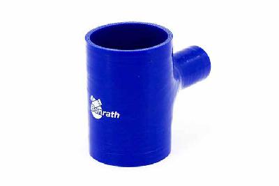 T-stuk, T-Piece 25mm - Lengte:100mm - Binnendiameter 51mm, Lengte 100mm, Universeel, Bonrath Siliconen slang Blauw