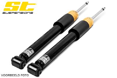 61W30007, Ford Puma (ECT), Coupe, Cabriolet / coupe, convertible 03/1997-06/2002, Rear shock absorbers with fork-mounting., ST-Suspension Sport schokdemper achteras, Standaard lengte , geschikt voor verlaging tot 40mm