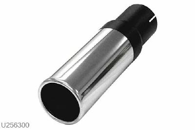 U256300, eindstyling Rondo 80mm, 63,5mm (2,5 inch), RVS, Universeel, Simons, 63,5mm (2,5 inch) binnendiameter, klem verbinding (wordt geleverd zonder klem)