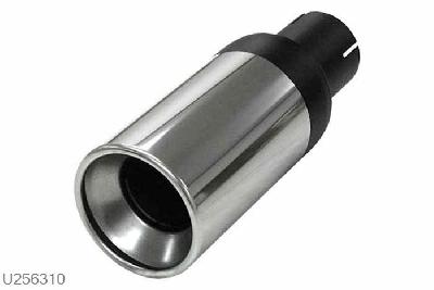 U256310, eindstyling Rondo XL 100mm, 63,5mm (2,5 inch), RVS, Universeel, Simons, 63,5mm (2,5 inch) binnendiameter, klem verbinding (wordt geleverd zonder klem)