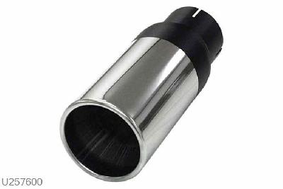 U257600, eindstyling Rondo 100mm, 76mm (3 inch), RVS, Simons, Universeel, 76mm (3 inch) binnendiameter, klem verbinding (wordt geleverd zonder klem)