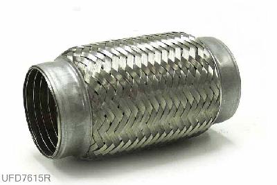 UFD7615R, Universeel flexbuis 76mm x 150mm, 76mm (3 inch), RVS, Simons, Universeel, 76mm (3 inch) binnendiameter, klem verbinding (wordt geleverd zonder klem)