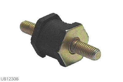 U812308, rubberblok M8 draad, 63,5mm (2,5 inch), Simons, 63,5mm (2,5 inch) binnendiameter, klem verbinding (wordt geleverd zonder klem)