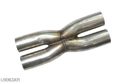 U9063XR, X-buis, 63,5mm (2,5 inch), RVS, Simons, 63,5mm (2,5 inch) binnendiameter, klem verbinding (wordt geleverd zonder klem)