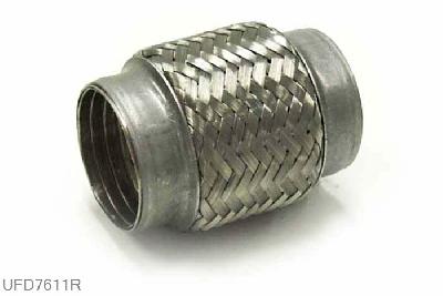 UFD7611R, Universeel flexbuis 76mm x 110mm, 63,5mm (2,5 inch), RVS, Simons, 63,5mm (2,5 inch) binnendiameter, klem verbinding (wordt geleverd zonder klem)