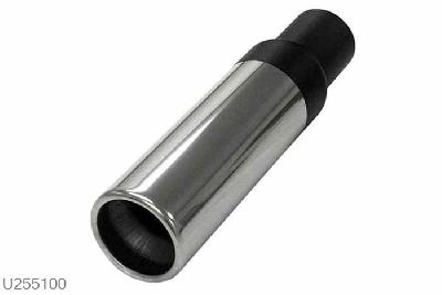 U255100, eindstyling Rondo 70mm, 50,8mm (2 inch), RVS, Simons, 50,8mm (2 inch) binnendiameter, klem verbinding (wordt geleverd zonder klem)