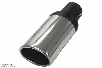 U235100, einstyling Ellips 70/90mm, 50,8mm (2 inch), RVS, Simons, 50,8mm (2 inch) binnendiameter, klem verbinding (wordt geleverd zonder klem)