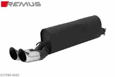 027095 0562, Alfa Romeo 155, Typ 167, 1995- , 2.5l TD 92 kW (VM07B/VM318), Remus Sport exhaust with 2 tail pipes round 70 mm Racing Look