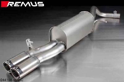 044108 0584C, Audi A1, type 8X, Year 2010- , 1.2l TFSI 63/77 kW , 1.4l TFSI 90 kW (CAX), 1.6l TDI 55/66/77 kW, Remus Sport exhaust with 2 tail pipes round 84 mm Street Race