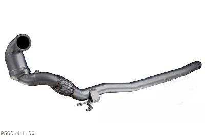956014 1100, Audi A3 Quattro, type 8V, Year 2014- , A3 Sportback Quattro, type 8V, Year 2014- , 1.8l TFSI 132 kW (CJS), Remus RACING downpipe with sport catalytic convertor (200 CPSI), pipe round 76 mm, without homologation (only mountable together with REMUS front silencer respectively RACING tube)