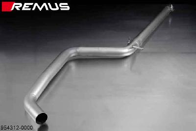 954312 0000, Audi A3 Sedan, type 8V, Year 2012- , 1.4l TFSI 90/92/103/110 kW,  1.8l TFSI 125/132 kW, 2.0l TFSI 162 kW, 1.6l TDI 77 kW, 2.0l TDI 81/105/110 KW, Remus RACING tube without homologation, instead of front silencer, only for 1.4l TSI, only fits as a complete system with the REMUS sport exhaust