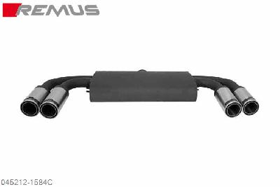 045212 1584C, Audi A3 Sportback, type 8V, Year 2013- , 1.6l TDI 77/81 kW , 2.0l TDI 105/110 KW, Remus Sport exhaust with L/R each 2 tail pipes round 84 mm Street Race, only for Audi A3 8V Sportback