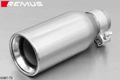 0007 70, Audi A3, type 8P, Year 2003- , 2.0l FSI 110 kW, 2.0l TFSI 147 kW, 1.9l TDI 77 kW, 2.0l TDI 100 / 103 / 125 kW, Remus 1 tail pipe round 102 mm