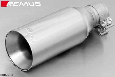 0007 05G, Audi A3, type 8P, Year 2003- , 2.0l FSI 110 kW, 2.0l TFSI 147 kW, 1.9l TDI 77 kW, 2.0l TDI 100 / 103 / 125 kW, Remus 1 tail pipe round 90 mm straight